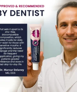 Easy application adhesive for dentures