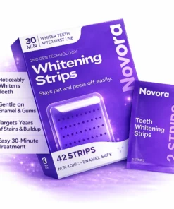 novora purple teeth brightening strips