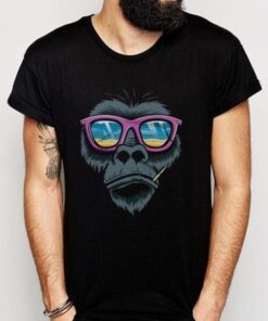 Gorilla Black Round Neck T-shirt