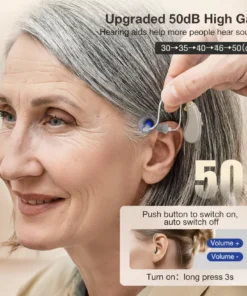 Bluetooth hearing aids with charging case